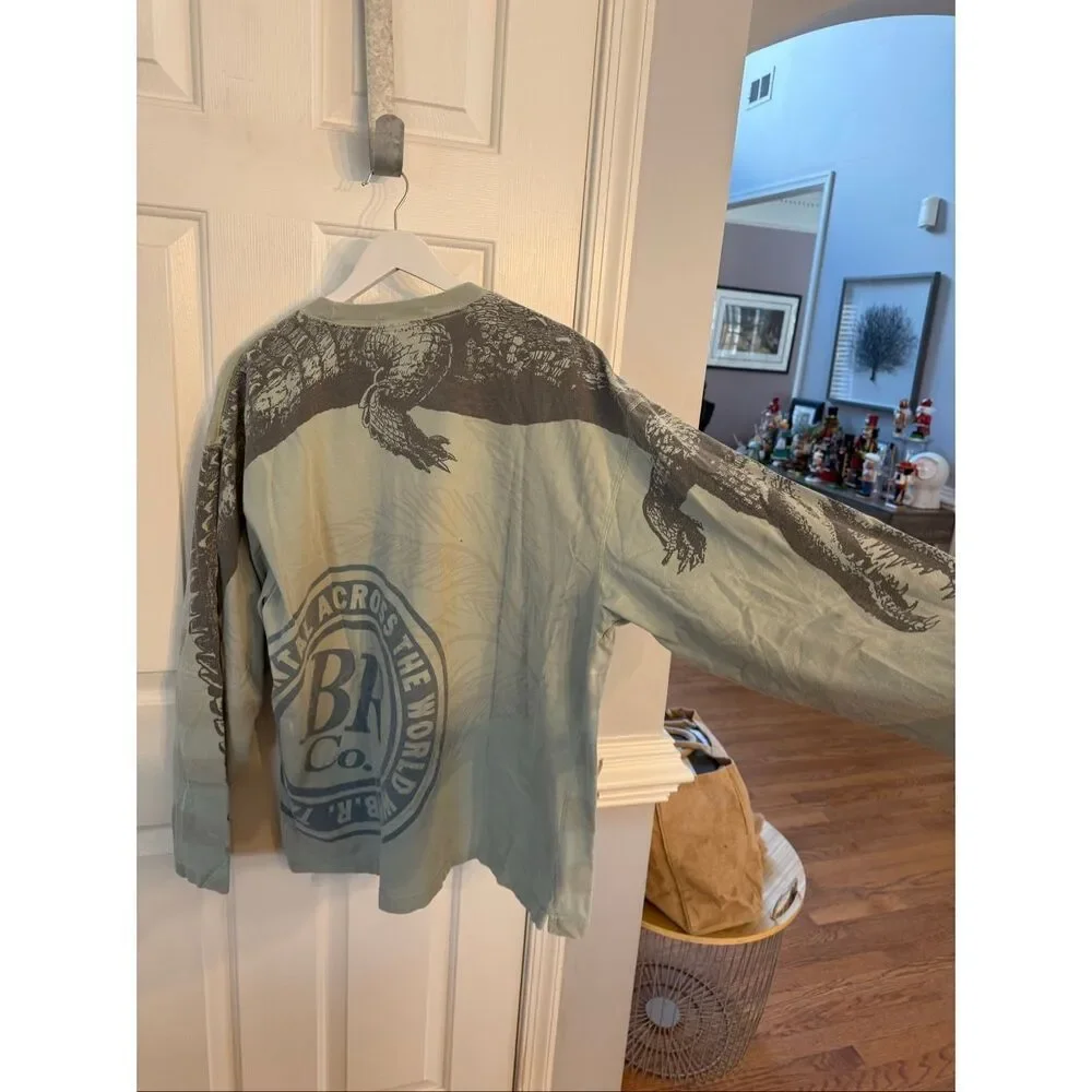 Vintage Banana Republic Long Board Key Alligator Long Sleeve T-Shirt sz L It’s C
